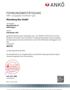 ANKÖ Führungszertifikat 2025 Rhomberg Bau GmbH