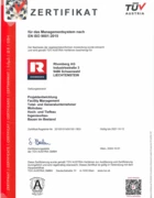 ISO 9001 QM, ISO 14001 UM Rhomberg Bau AG (FL)